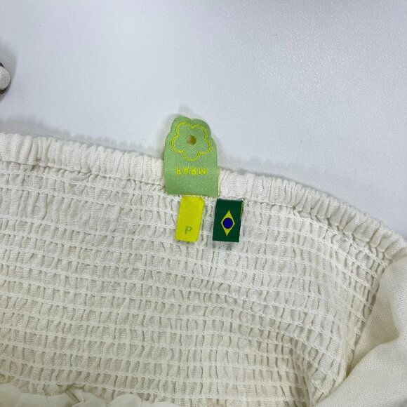 NWOT Farm Rio Linen Blend White Sleeveless Maxi Dress Size S - Picture 8 of 12